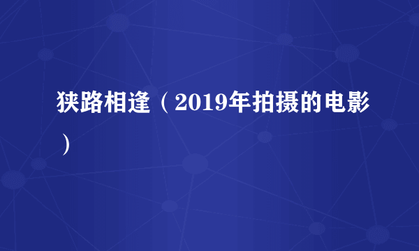 狭路相逢（2019年拍摄的电影）