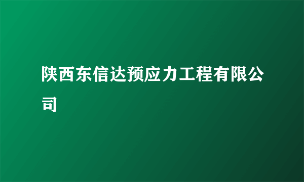 陕西东信达预应力工程有限公司