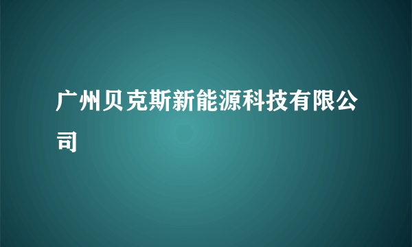 广州贝克斯新能源科技有限公司