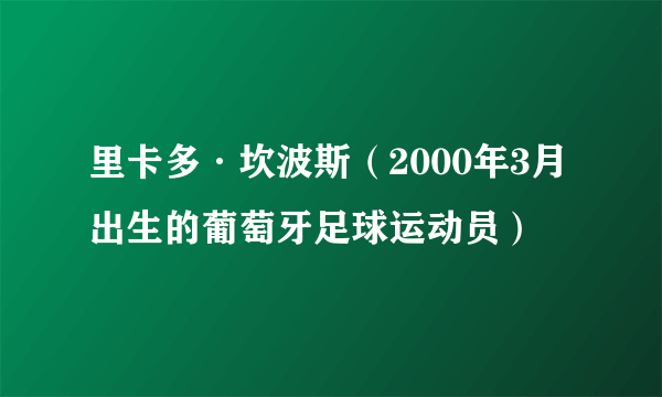 里卡多·坎波斯（2000年3月出生的葡萄牙足球运动员）