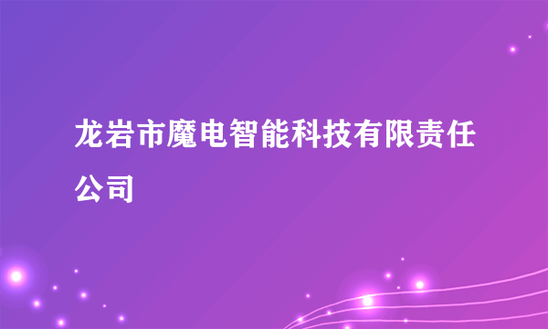 龙岩市魔电智能科技有限责任公司