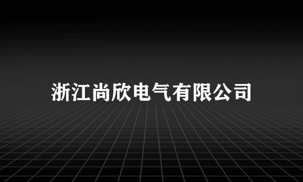 浙江尚欣电气有限公司