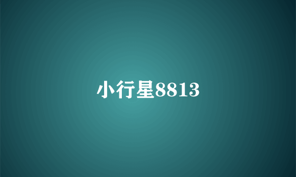 小行星8813