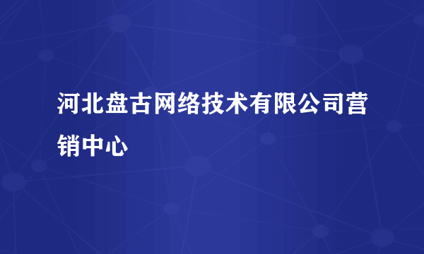 河北盘古网络技术有限公司营销中心