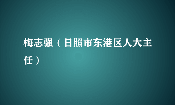 梅志强（日照市东港区人大主任）