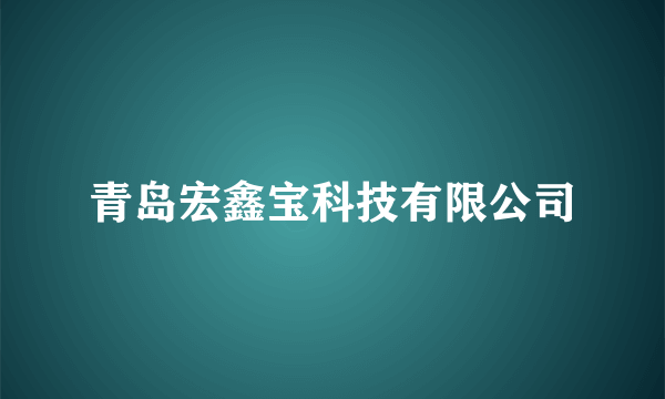 青岛宏鑫宝科技有限公司