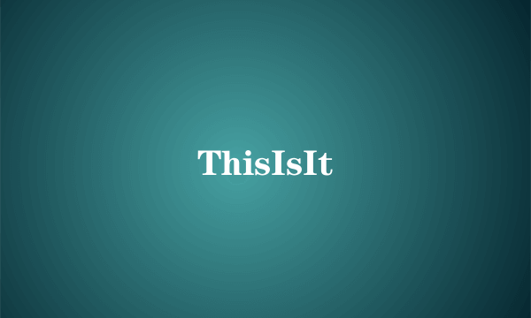 ThisIsIt