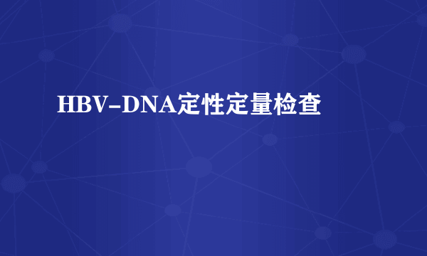 HBV-DNA定性定量检查