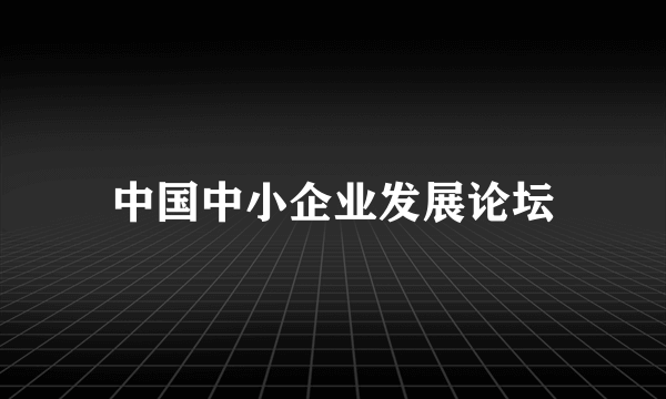 中国中小企业发展论坛