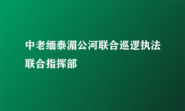 中老缅泰湄公河联合巡逻执法联合指挥部