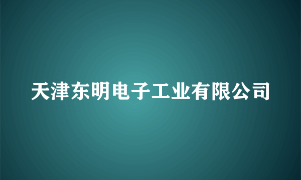 天津东明电子工业有限公司