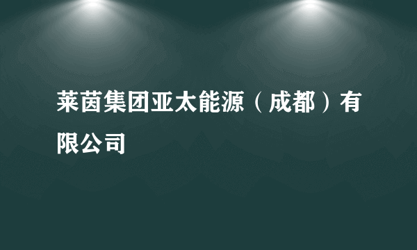 莱茵集团亚太能源（成都）有限公司