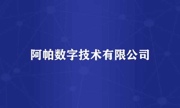 阿帕数字技术有限公司