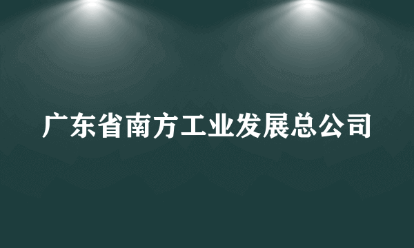 广东省南方工业发展总公司