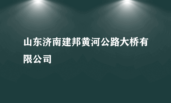 山东济南建邦黄河公路大桥有限公司