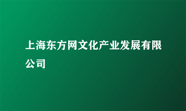 上海东方网文化产业发展有限公司