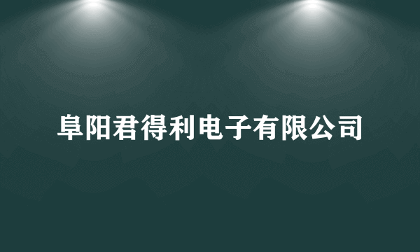 阜阳君得利电子有限公司