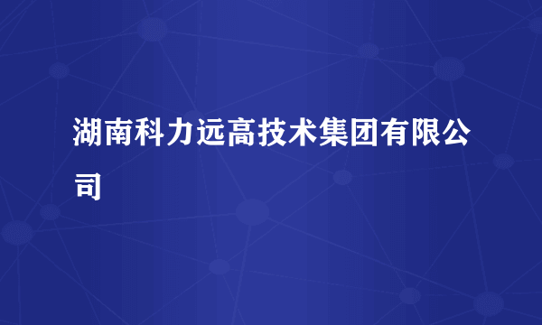 湖南科力远高技术集团有限公司