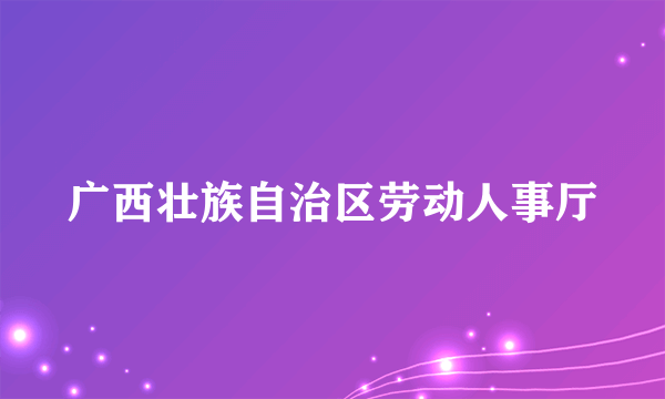 广西壮族自治区劳动人事厅