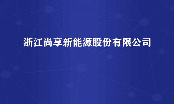 浙江尚享新能源股份有限公司