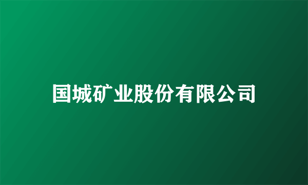 国城矿业股份有限公司