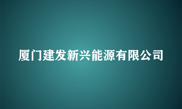 厦门建发新兴能源有限公司