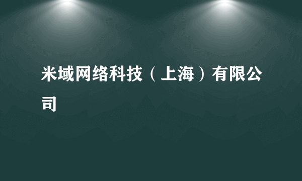 米域网络科技（上海）有限公司