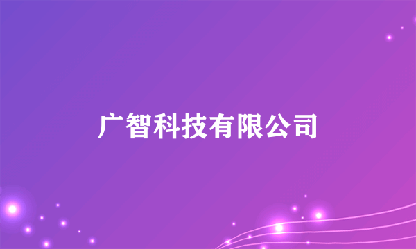 广智科技有限公司