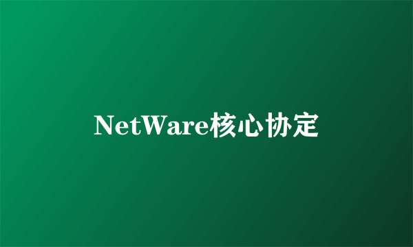 NetWare核心协定