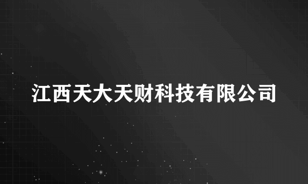 江西天大天财科技有限公司