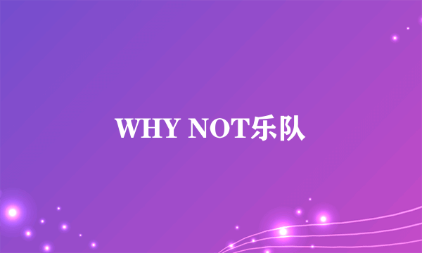 WHY NOT乐队