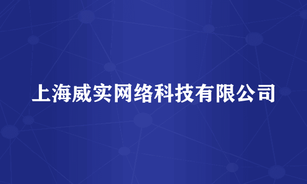 上海威实网络科技有限公司