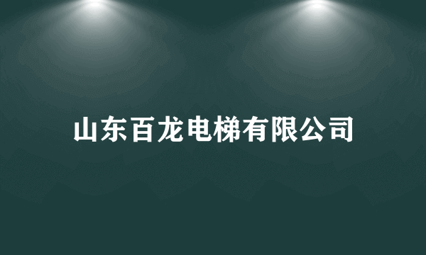 山东百龙电梯有限公司