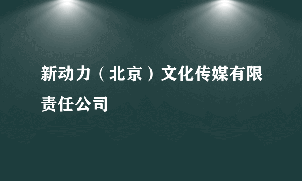 新动力（北京）文化传媒有限责任公司