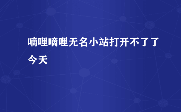 嘀哩嘀哩无名小站打开不了了今天