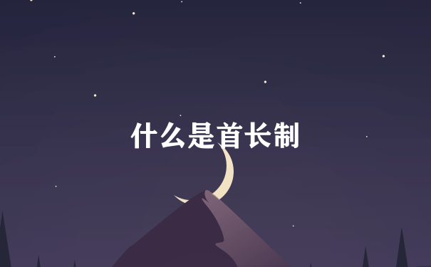 什么是首长制