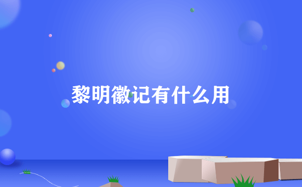 黎明徽记有什么用