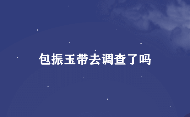 包振玉带去调查了吗