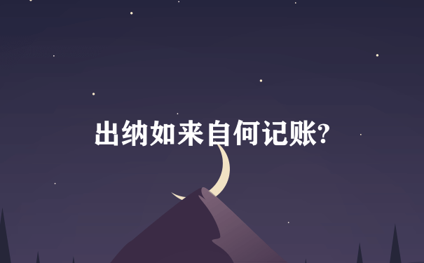 出纳如来自何记账?