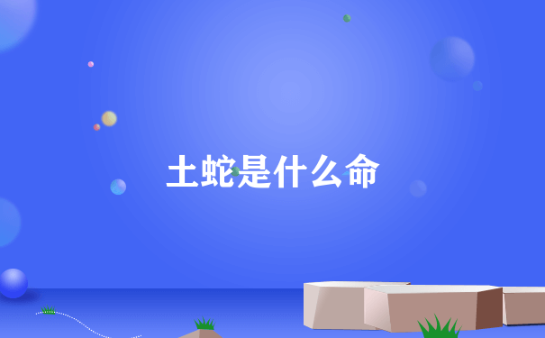 土蛇是什么命