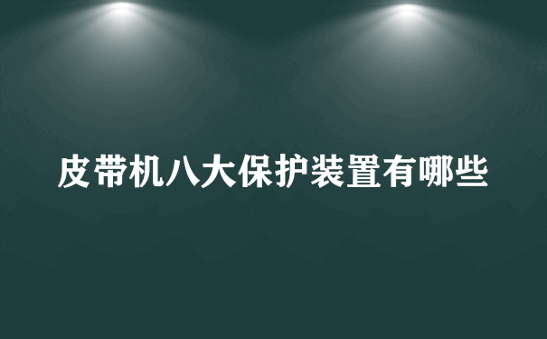 皮带机八大保护装置有哪些