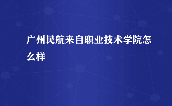 广州民航来自职业技术学院怎么样