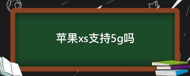 苹果xs支持5g吗