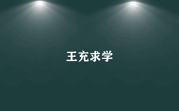 王充求学