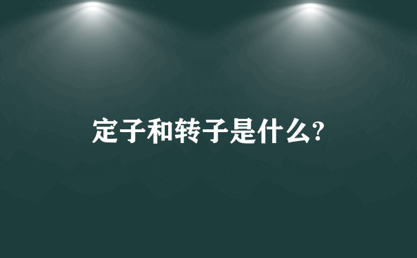 定子和转子是什么?