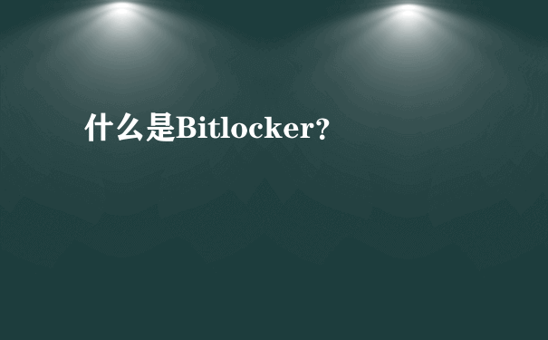 什么是Bitlocker？