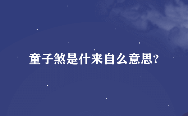 童子煞是什来自么意思?