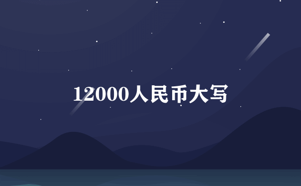 12000人民币大写