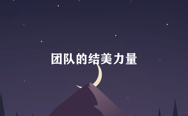 团队的结美力量