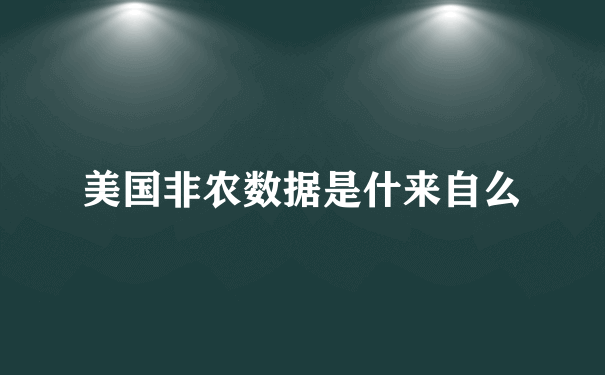 美国非农数据是什来自么